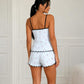 Ensemble pyjama short rayé femme cerise