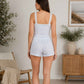 Ensemble pyjama short sexy femme fleuri dentelle