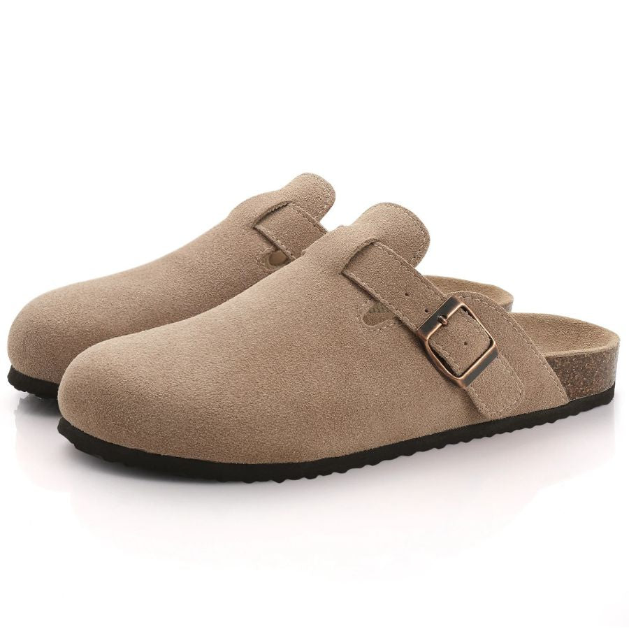 Mules sabots en daim