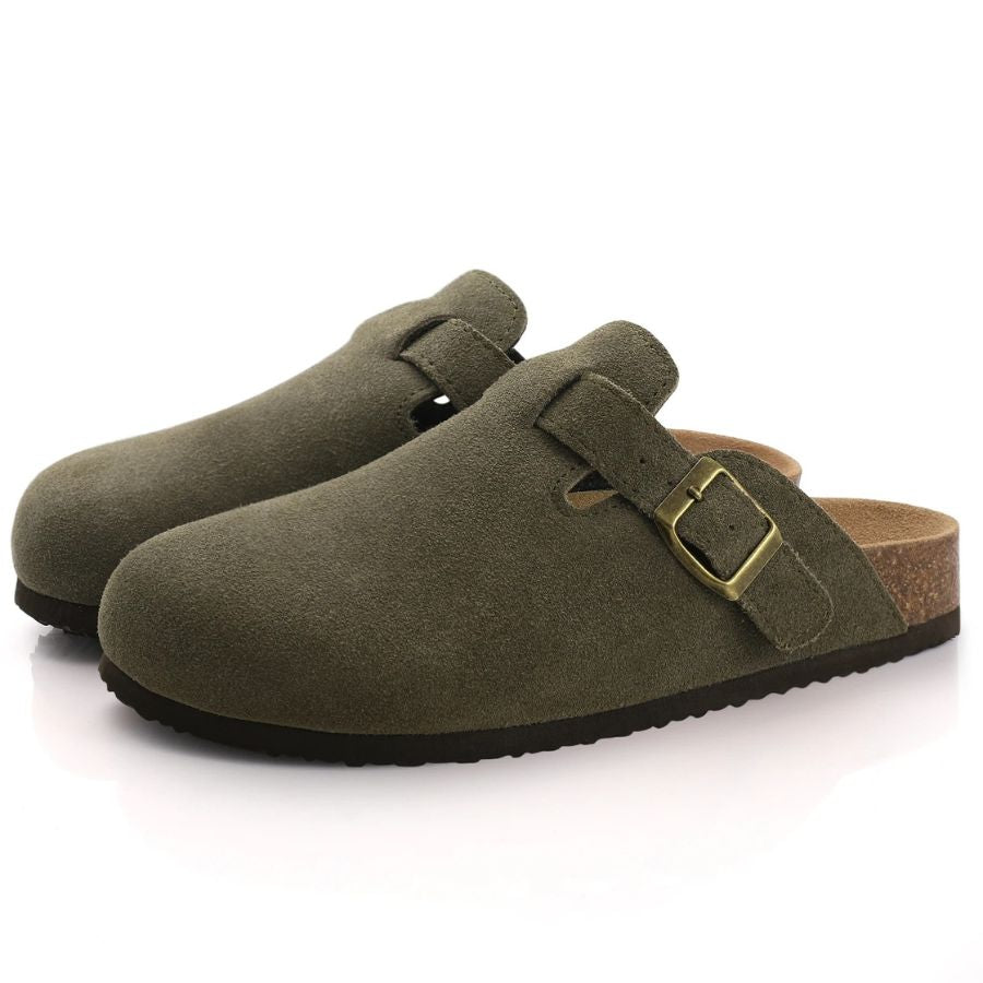 Mules sabots en daim
