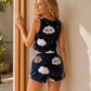 Pyjama short femme nuages