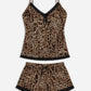 Pyjama short leopard femme