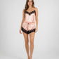 Pyjashort Femme dentelle florale