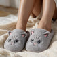 Chausson chat femme porté