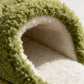 Chausson grenouille femme, détail peluche