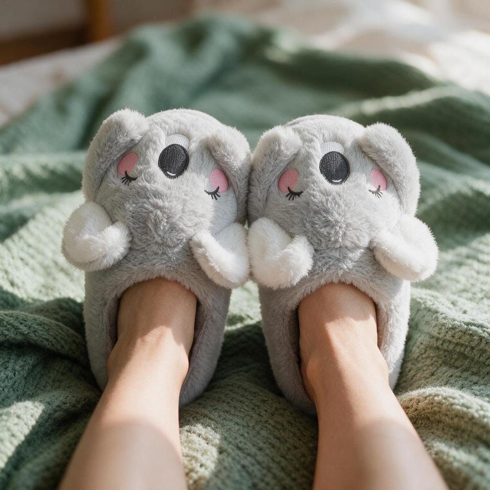 Chausson koala femme porté