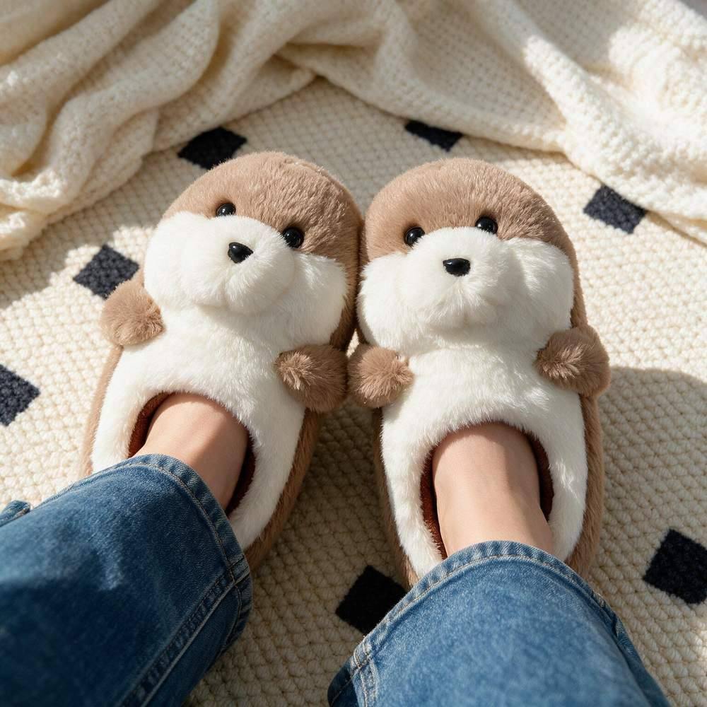 Chausson loutre femme porté