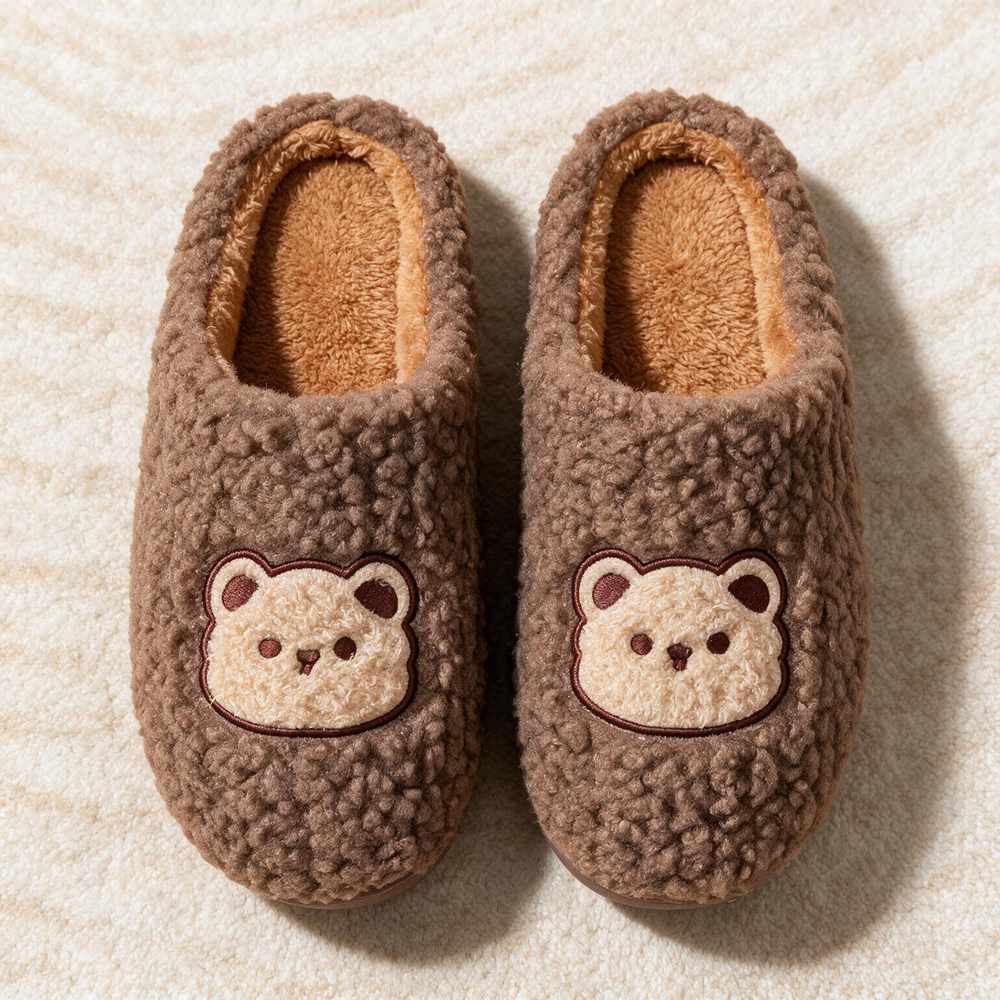 Chausson ours marron