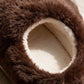 Chausson paresseux femme, détail peluche