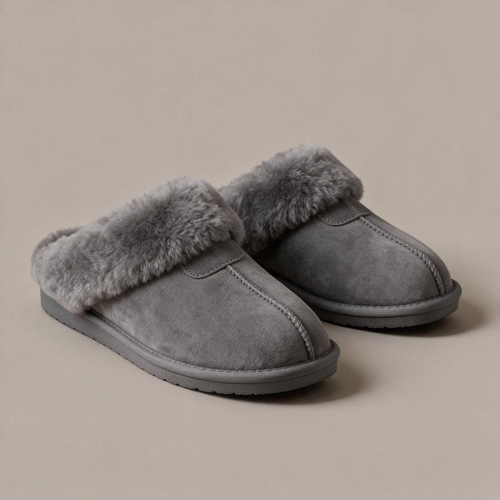 Chausson peau de mouton femme, trois quarts
