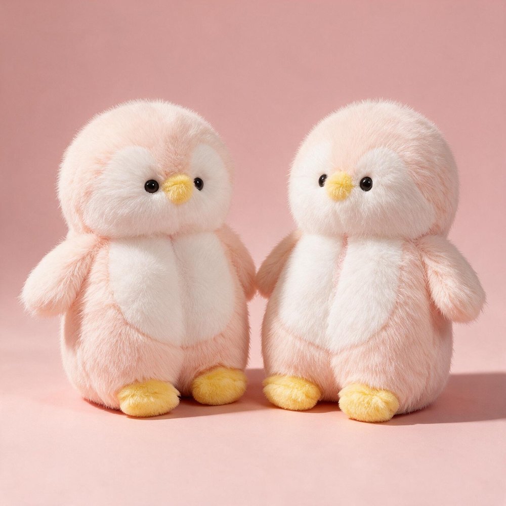 Chausson Pingouin rose, vue trois quarts