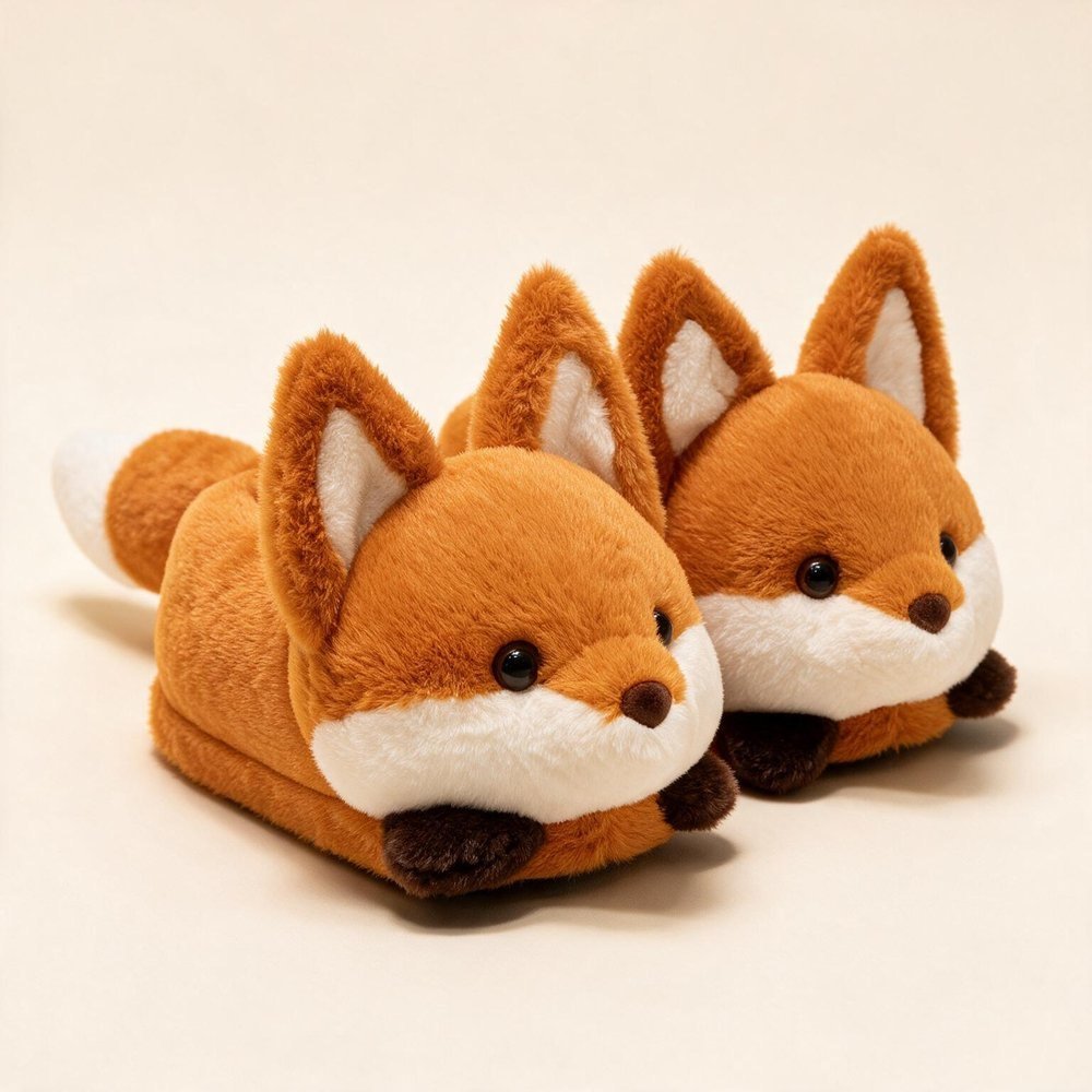 Chausson renard femme, trois quarts
