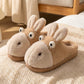 Chaussons ane peluche camel