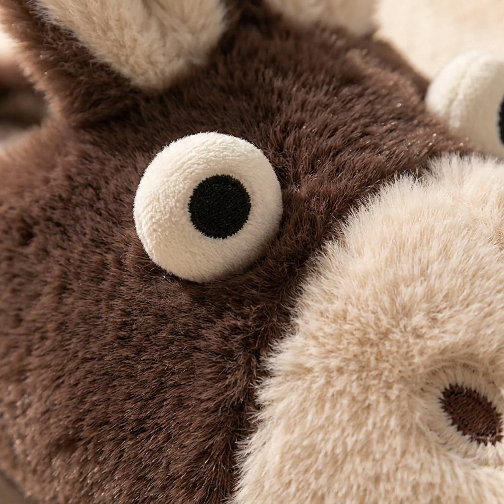 Chaussons ane peluche matiere