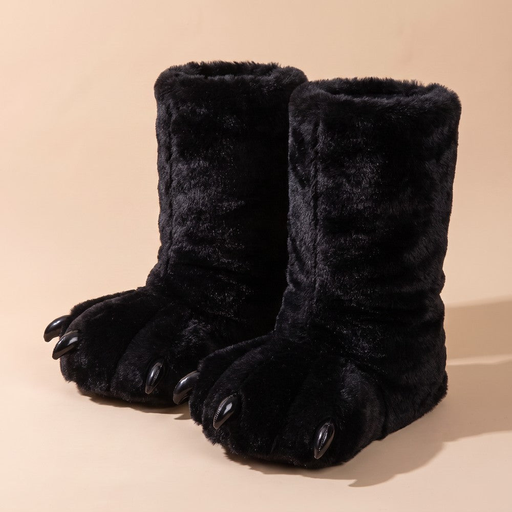 Chaussons chaussettes pattes et griffes noir