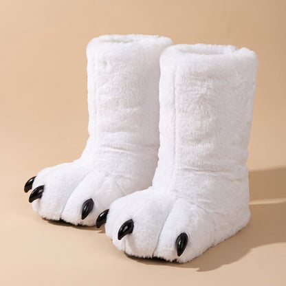 Chaussons chaussettes pattes et griffes blanc
