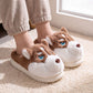 Chaussons chien husky portés