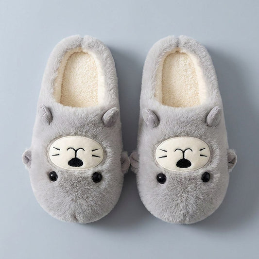 Chaussons phoque gris vue du dessus
