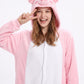 Combinaison pyjama cochon, buste et capuche