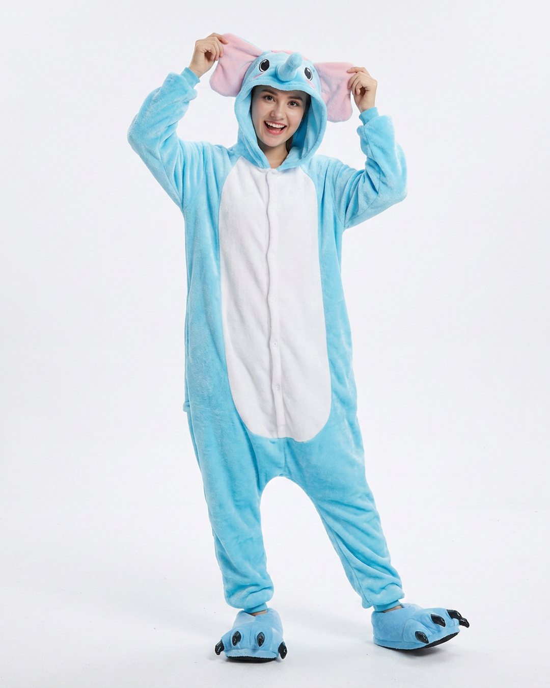 Combinaison pyjama elephant bleu