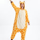 Combinaison pyjama girafe femme portée, capuche girafe