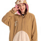 Combinaison pyjama loutre, buste et capuche