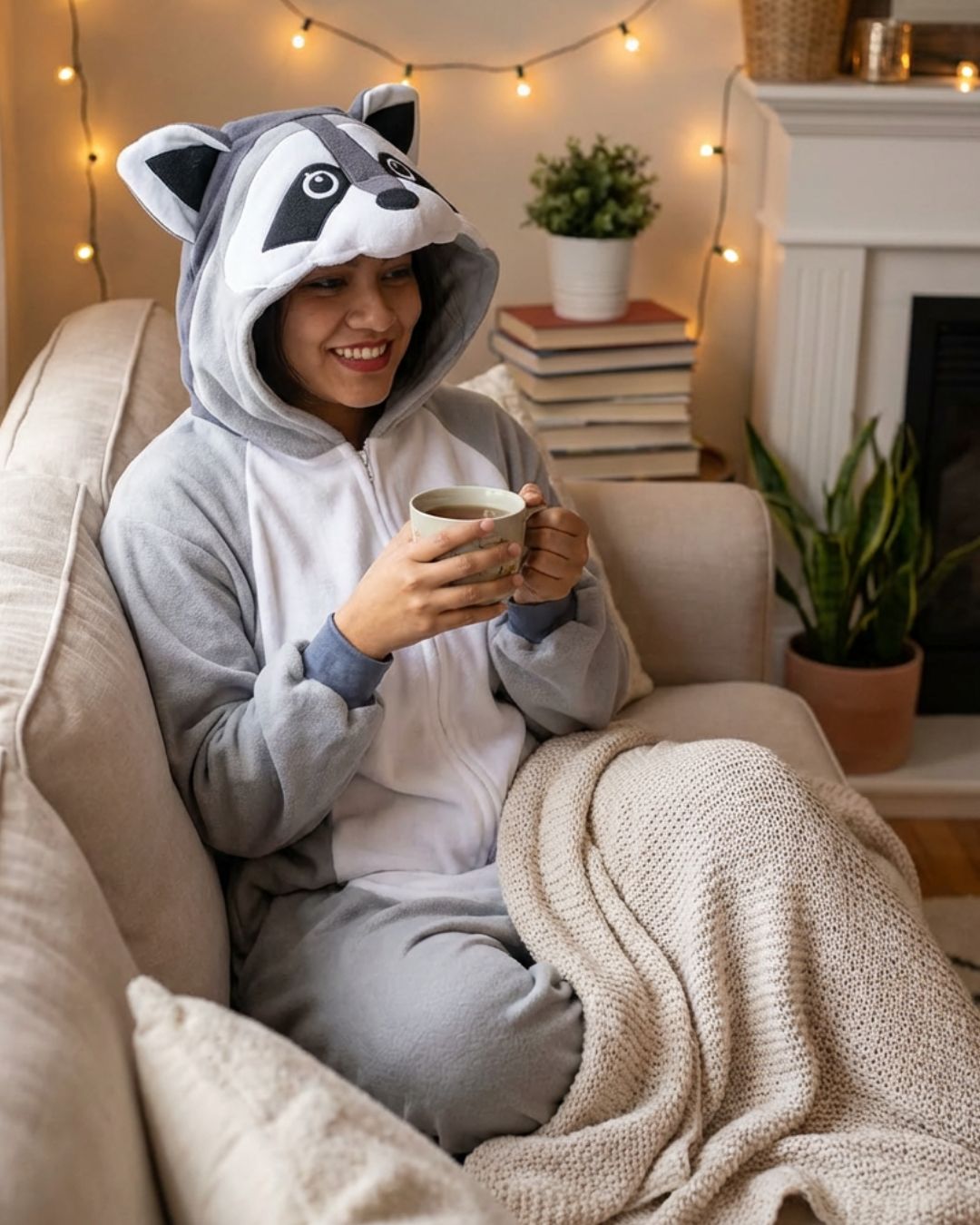 Combinaison pyjama raton laveur