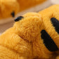 Matière peluche des pantoufles pattes de tigre