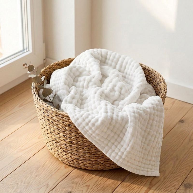 Plaid en gaze de coton