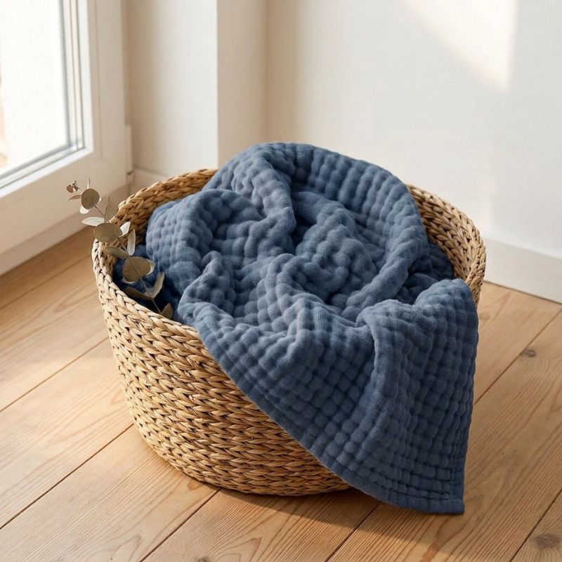 Plaid en gaze de coton