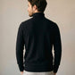 Pull col roulé doublé polaire homme noir, vue de dos