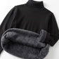 Pull col roulé homme retourné, intérieur doublé polaire visible