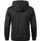 Sweat à capuche doublé polaire homme noir, packshot de dos