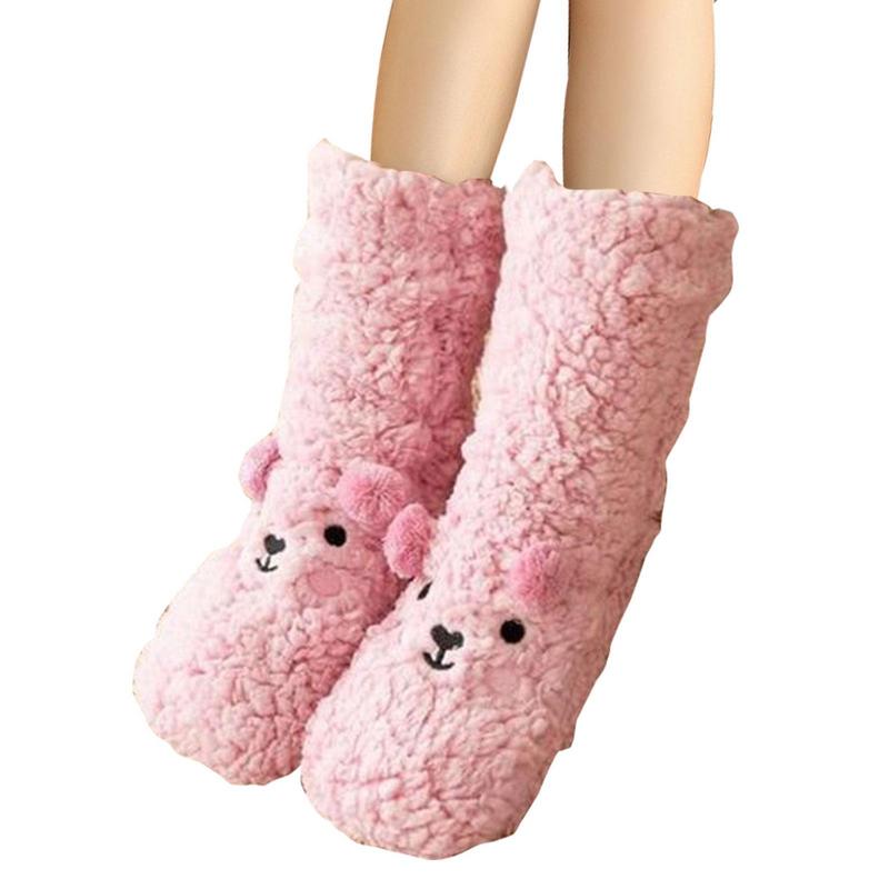 FUIPVGI Chaussettes Moelleuses Femme Et Fille - Chaussettes Chaudes Hiver Lot De 5 Paires 36-42